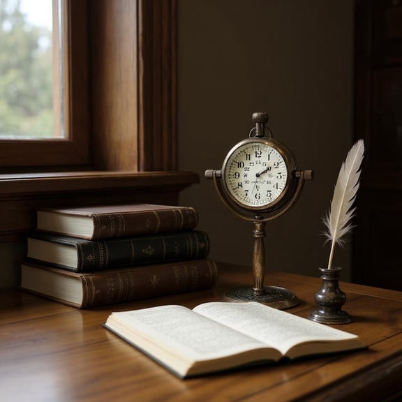 Engraved Brass Table Clock: Custom Corporate Gift, Retro Desk Dcor