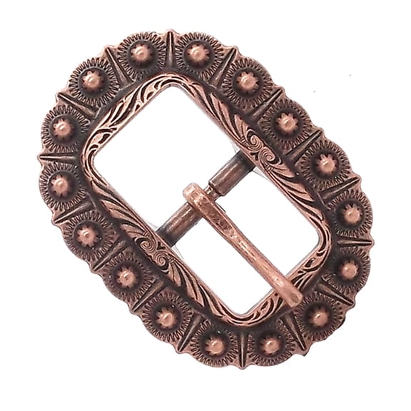 Engraved Bridle Buckle Copper Plated 5/8" 7850-10