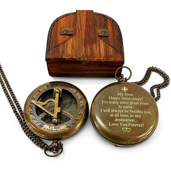 Engraved Compass, Gift for Husband,Anniversary,Wedding Gift for Him, Long Distance Boyfriend Gift, Fiance Gift I Miss You Long Distance Relationship Gift for Army Boyfriend Gift