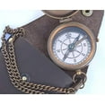 thumbnail image 1 of Engraved Compass Pocket Compass Brass Compass with Leather Carry Bag Scout Compass Eagle Scout Pirate Compass Camping Compass Gift Compass, 1 of 3