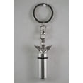 thumbnail image 1 of Engraved Cremation Urn Keepsake - Winged Heart - on Swivel Stainless Steel Keychain, 1 of 2