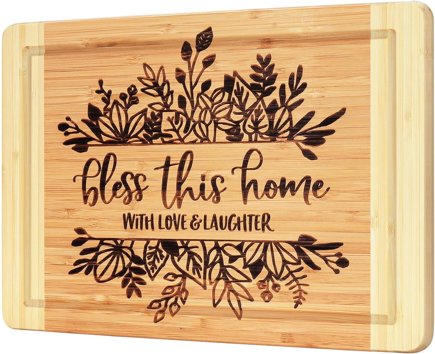 Bless This Home Engraved Bamboo Cutting Board