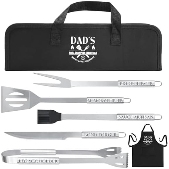 Engraved Grilling Gifts for Men, Grilling Accessories for Dad, Grill Gifts for Men Who Have Everything, Stainless Steel Grill Utensils Set, Gifts for Father's Day for Husband from Daughter Son Wife