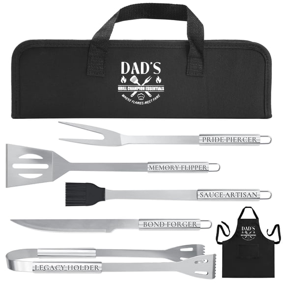 Engraved Grilling Gifts for Men, Grilling Accessories for Grill Gifts for Men Who Have Everything, Stainless Steel Grill Utensils Set, Gifts for Father's Day for Husband from Daughter Son Wife Y101