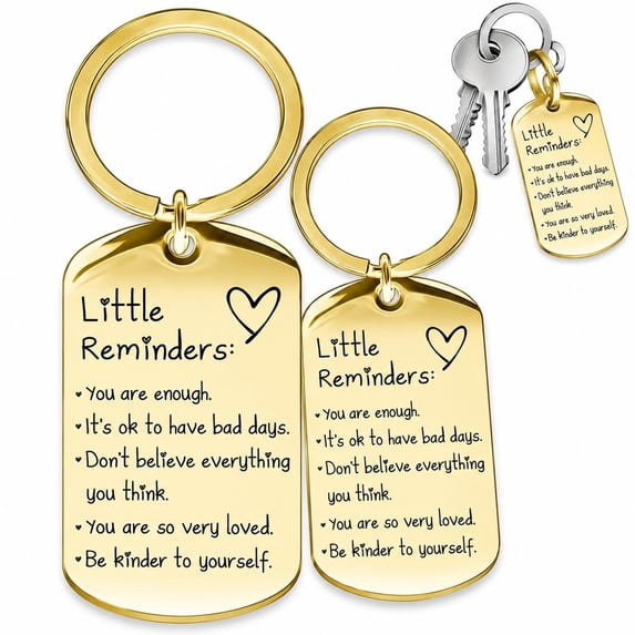 Engraved Inspirational Stainless Steel Keychain, Daily Affirmation ...