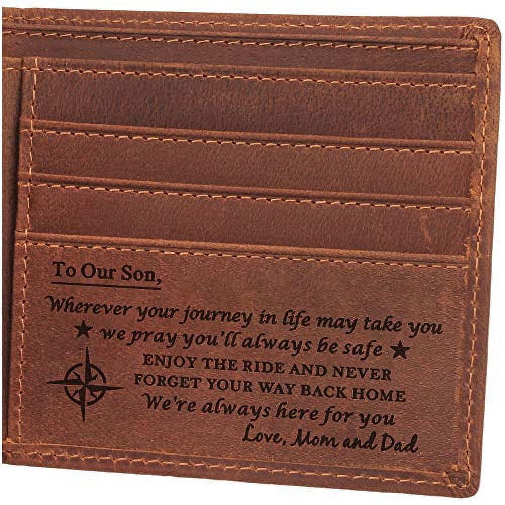 Fundykee Engraved Mens Wallet Personalized Leather Wallet for India | Ubuy