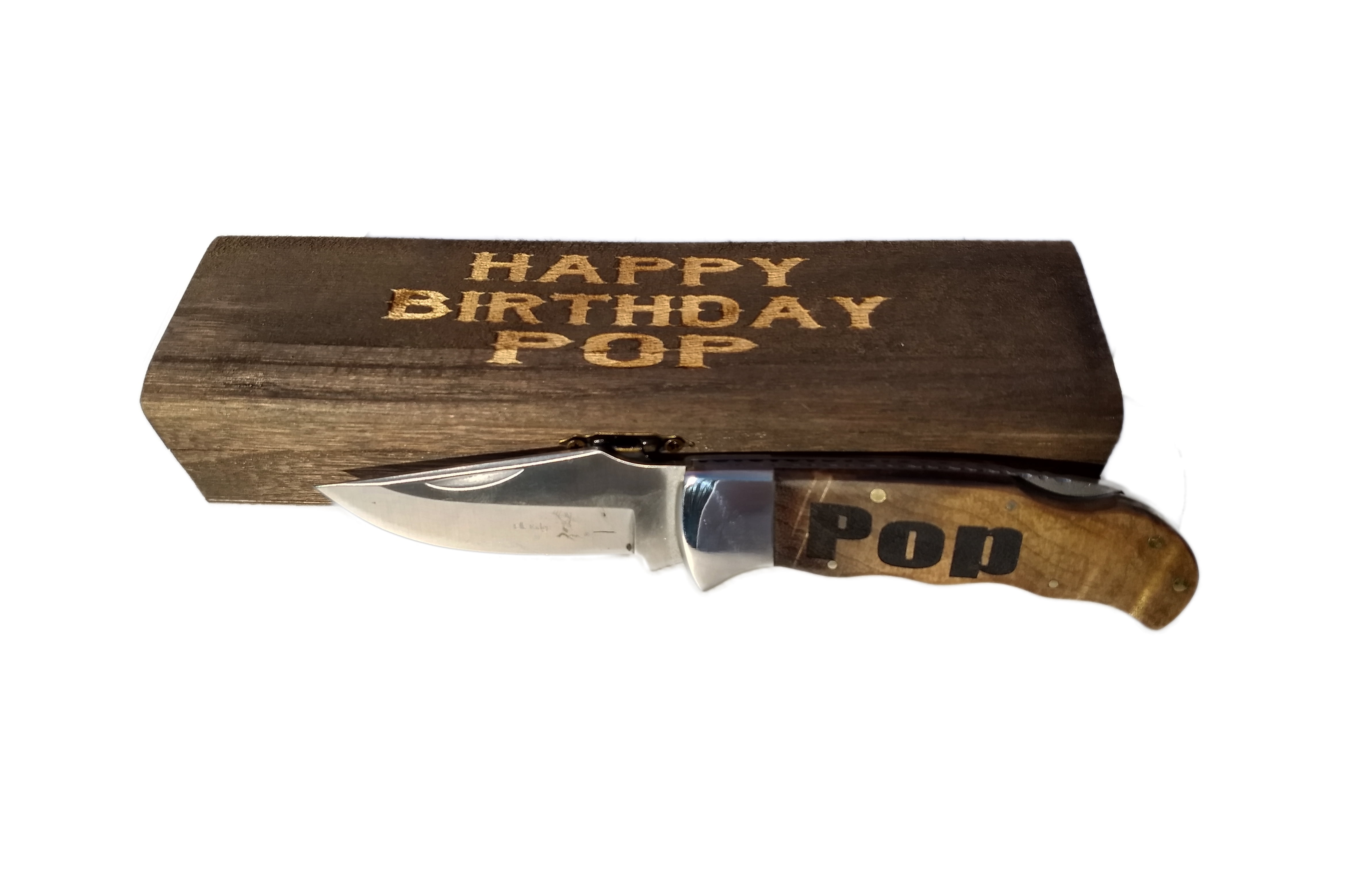 Engraved Pocket Knife & Gift Box | Gifts for Men | Pop Birthday,  pop Present, Fathers Day, Dad Gifts Pop Pops Gifts Hunting Knife