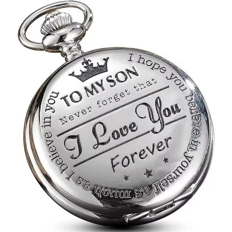 Engraved Pocket Watch To Son I Love You Gifts From A Mom Dad