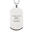 Engraved Silver Dog Tag Crane Operator Thank You for Being the Best