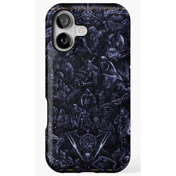 Engraved Souvenir Artistic Metallic Design Phone Case for iPhone 11 12 13 14 15 16 17 Pro Max