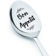 thumbnail image 1 of Engraved Spoon - Gift for Friend | Bon Appetit for Foodie | Funny Teen Christmas Birthday Gift | Holiday Gift for Cousins/BFF | Food Lover Gift for Men Women - 7 Inch Stainless Steel Spoon, 1 of 5