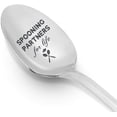 thumbnail image 1 of Engraved Spoon - Romantic Gift | Husband Wife Valentine Day Gift - Spooning Partners For Life | Couple First Wedding Anniversary/Birthday Funny Gift | Honeymoon Gift | Stainless Steel Spoon 7 Inch, 1 of 4
