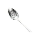 thumbnail image 1 of Engraved Stainless-Steel Coffee Spoon 7.7-Inch, Gift-Ready “Love You More” Tableware for Husband Wife Friends, Dishwasher-Safe Daily Use, 1Pc Soup Spoon, 1 of 4