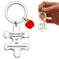 thumbnail image 1 of Engraved Stainless Steel Keychain Thank You Gift For Appreciation 304 Metal Car Key Ring, 1 of 6