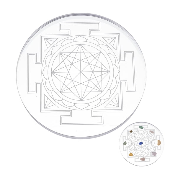 Engraved Star Acrylic Display Pedestals Round Clear 10x0.95cm Clear