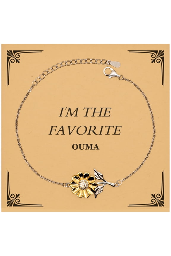 Engraved Sunflower Bracelet Ouma Gift for Birthday Christmas