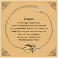 thumbnail image 1 of Engraved Sunflower Bracelet Stepson - Be strong. Dont be afraid Perfect Birthday Gift for Stepson to inspire confidence and hope in him along his journey with low traffic keywords unique and gift, 1 of 5