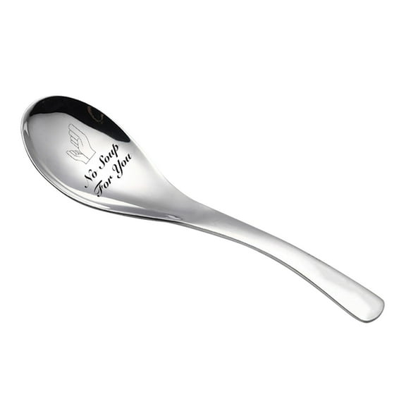 Engraved Tableware Spoon,Gift for Girlfriend Boyfriend Soup Spoons,for Serving Soup As Romantic Gift for Couples,Hecnuo