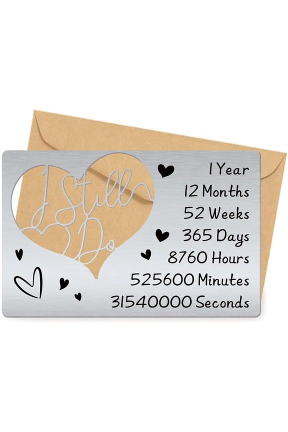 Engraved Wallet Card Insert I Still Do Wallet Inserts Steel Cards Heart Hollow Out Lovers Anniversary Metal Gifts DIY