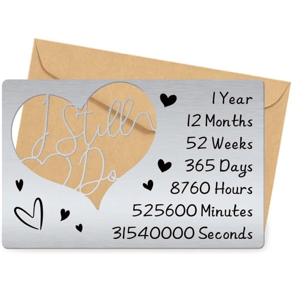 Engraved Wallet Card Insert I Still Do Wallet Inserts Steel Cards Heart Hollow Out Lovers Anniversary Metal Gifts Birthday Thanksgiving Christmas Valentines Cards for DIY Husband Wife