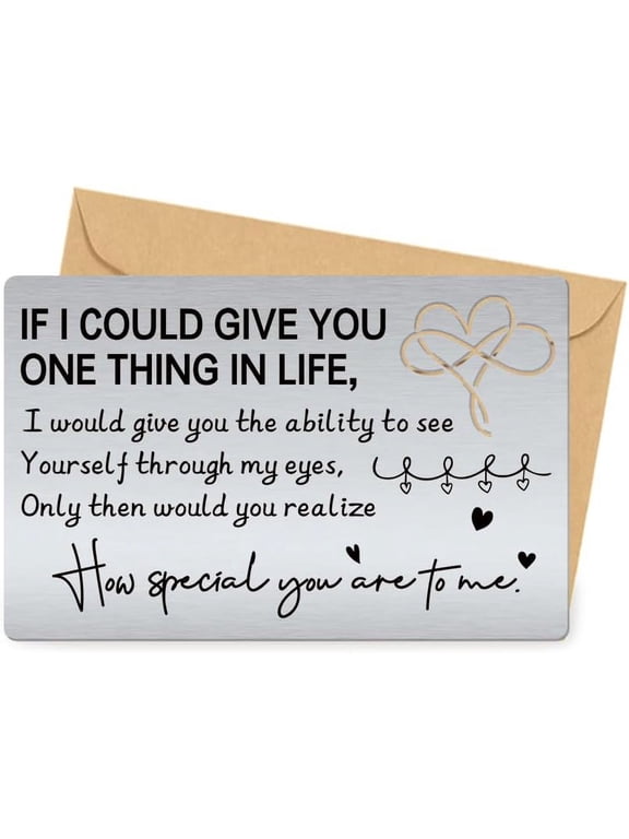 Engraved Wallet Card Insert Youre Special to Me Wallet Insert Anniversary Steel Cards Gift for Him Her Love Quotes Metal Cards for Couples Valentine's Day Christmas Birthday Gift Black