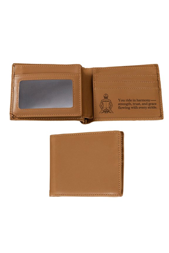 Engraved Wallet for Equestrian Rider, Personalized Gift for Men Who Ride with Elegance, For Husband, Son, Christmas or Competition Gift, Leather Wallet, Mens Wallet, Gift for Men