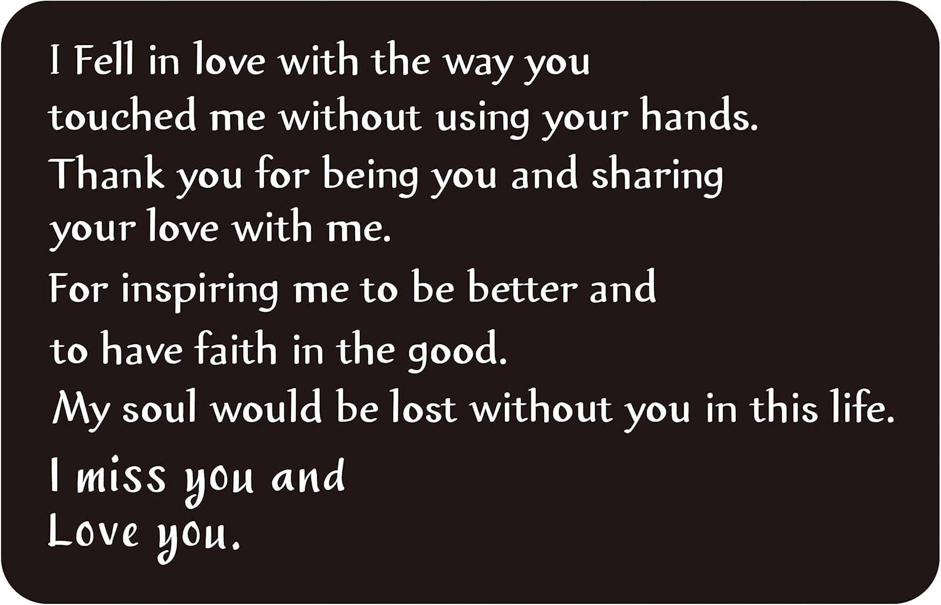 Engraved Wallet Card & Keychain Set For Him – Husband Boyfriend Gift, Love Note, Stainless Steel, Anniversary Valentine Christmas