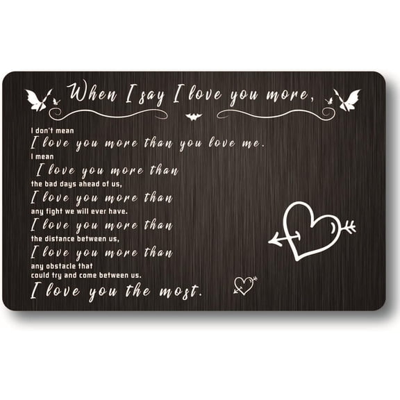 Engraved Wallet Insert Card Love Note Wallet Insert Stainless Steel Inspirational Encouragement Card Gifts DIY