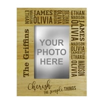 Engraved Wood Personalized Family Picture Frame With Names Gift-4 x 6 Inches Horizontal - Customizable Gift