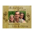 thumbnail image 1 of Engraved Wood Personalized Picture Frame With Names, Best Dad In The World - Fathers Day Gift - 5 x 7 Inches Vertical, 1 of 1