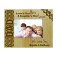 thumbnail image 1 of Engraved Wood Personalized Picture Frame With Names, Fathers Day Gift -5 x 7 Inches Vertical, 1 of 1