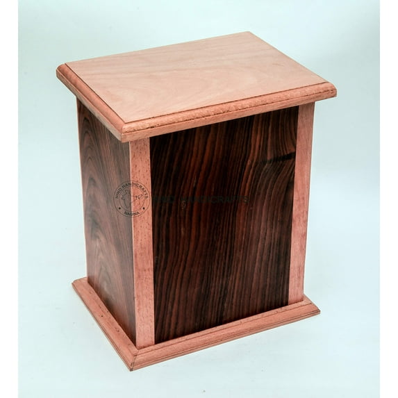Engraved Wooden Cremation Urns for Human Ashes Adult Large, Rosewood Wooden Box Funeral Urns for Human Ashes (10" x 8.5" x 6.5" - 250 lbs or 113 kg, Plane 1)