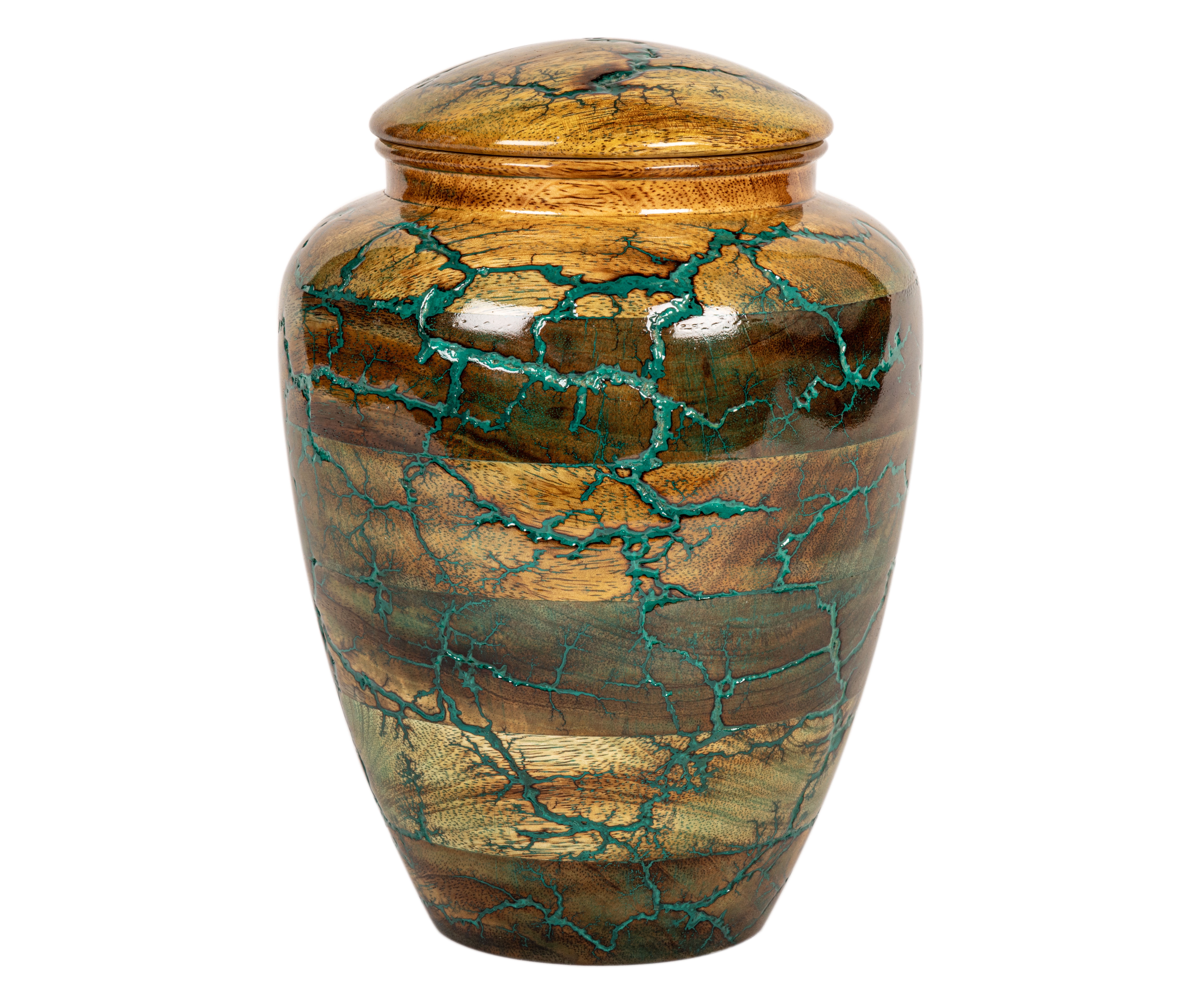 Engraved Wooden Cremation Urns for Human Ashes, Dark Brown Natural Indian Wood Memorial Pet Urns for Dogs,Wooden Urns Hand-Crafted,Wood Box