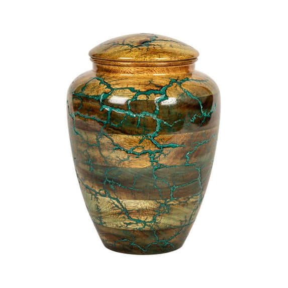 Engraved Wooden Cremation Urns for Human Ashes, Dark Brown Natural Indian Wood Memorial Pet Urns for Dogs,Wooden Urns Hand-Crafted,Wood Box