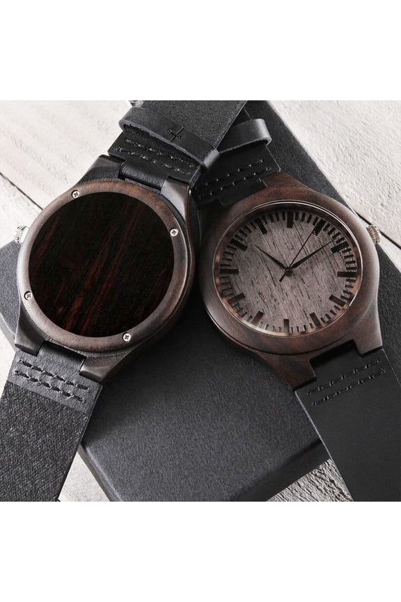 Engraved Wooden Watch