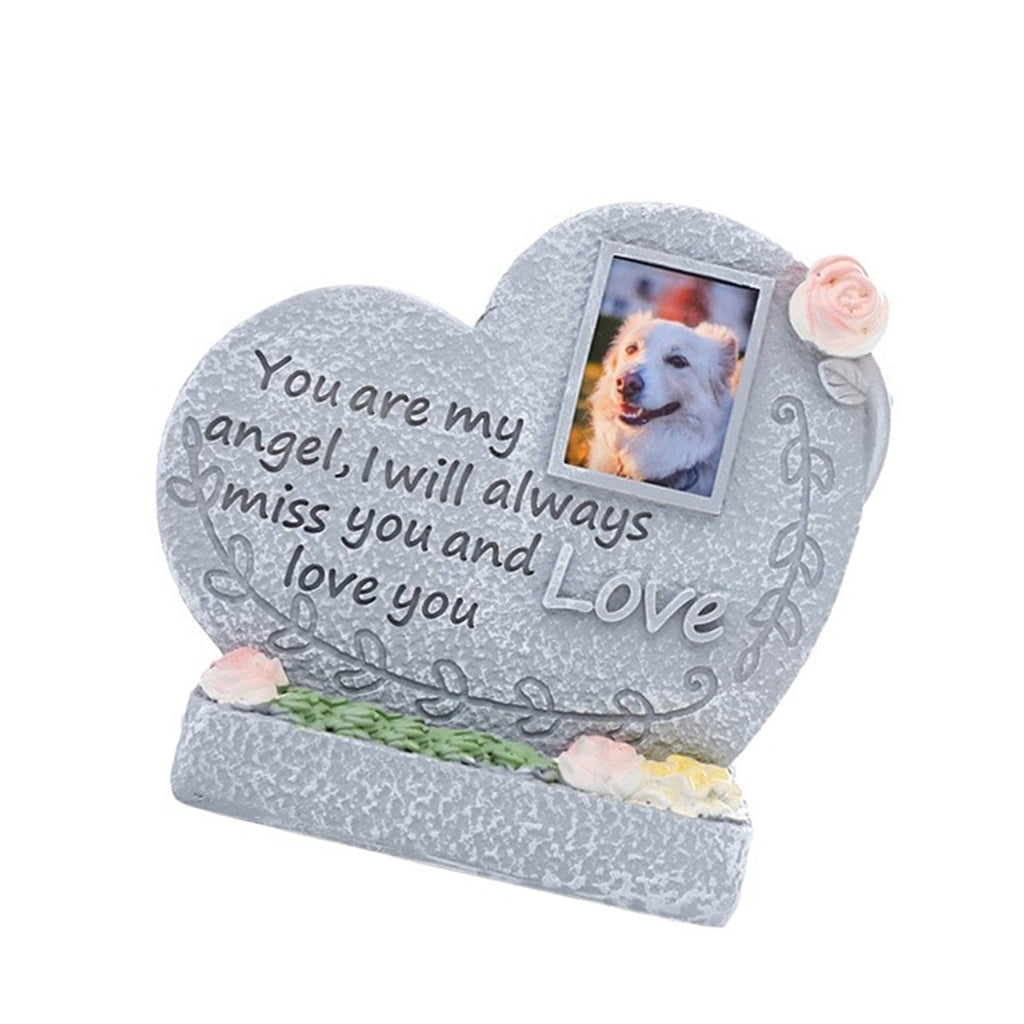 Engraved Word Pet Memorial Headstones Resin Grave Marker Dog Cats ...