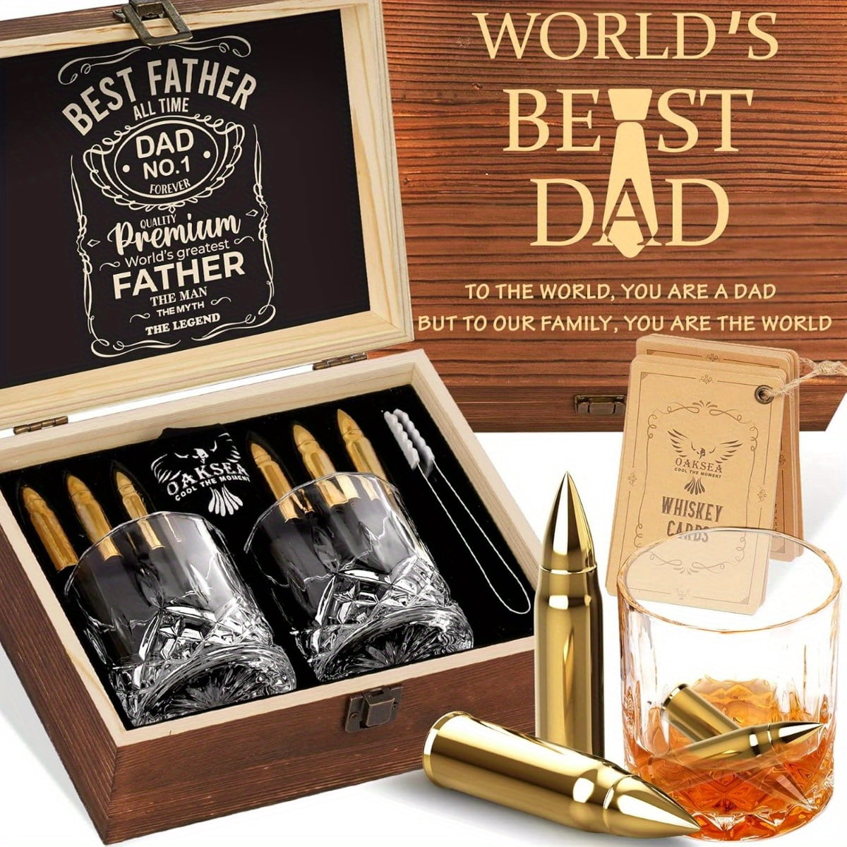 Personalized Engraved 11oz Whiskey Glass - Custom Text, Father's Day Gift, Bourbon Scotch Rocks Glass - View #2