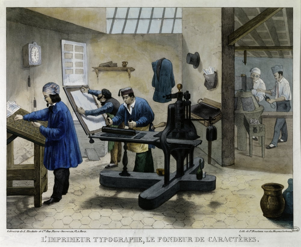 Engraving Canvas Art - (36 x 24)