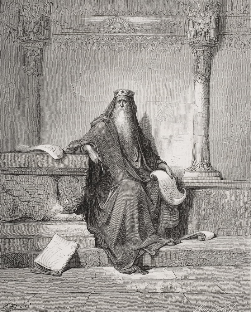 Engraving From The Dore Bible Illustrating Proverbs I 1 Solomon By Gustave Dore 1832-1883 French Artist And Illustrator Canvas Art - Ken Welsh Design Pics (13 x 17)