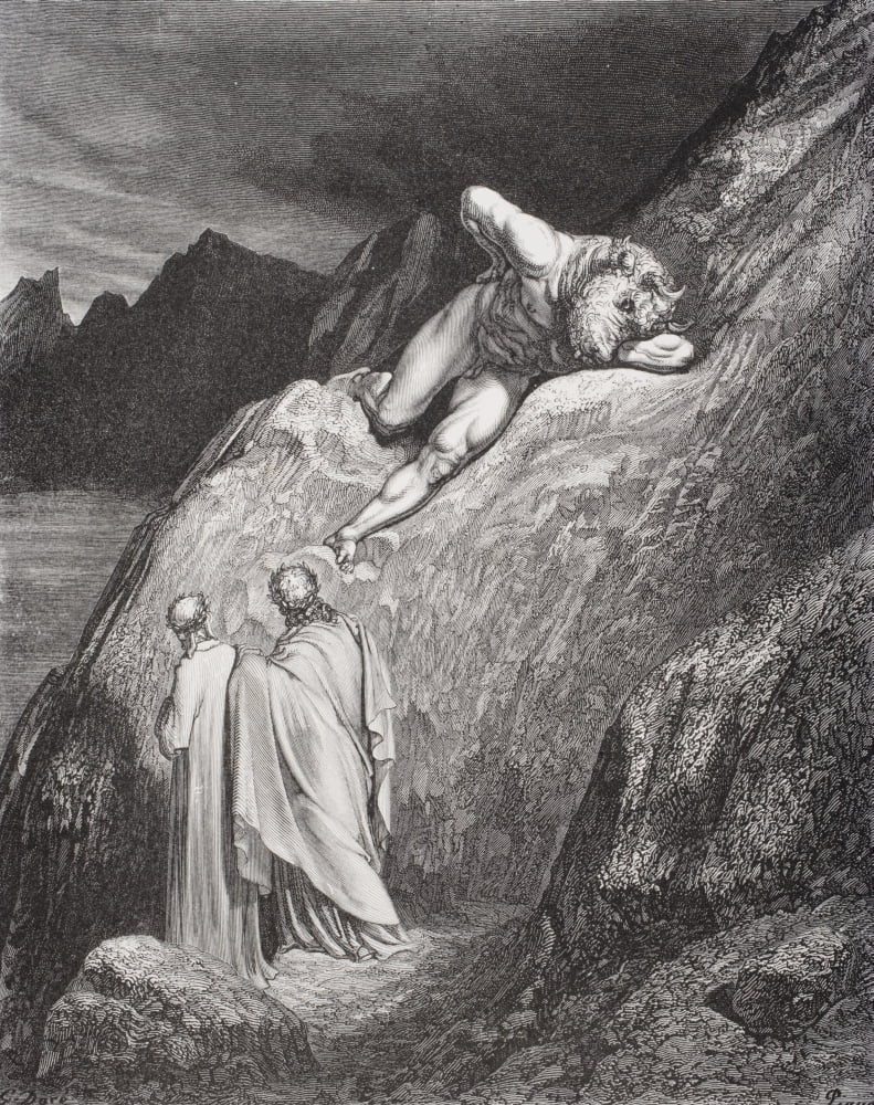Engraving By Gustave Dore 1832-1883 French Artist And Illustrator For Inferno By Dante Alighieri Canto Xii Lines 11 To 14 Canvas Art - Ken Welsh Design Pics (13 x 16)