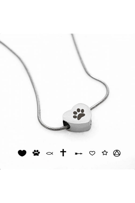 Engraving Heart Cremation Necklace, Personalized Memorial Keepsake, Custom Pet Keepsake Jewelry for Ashes, Free Engraving Silver Heart Pet Ashes Necklace with Filling Kit and Box [Gold, Engraving]