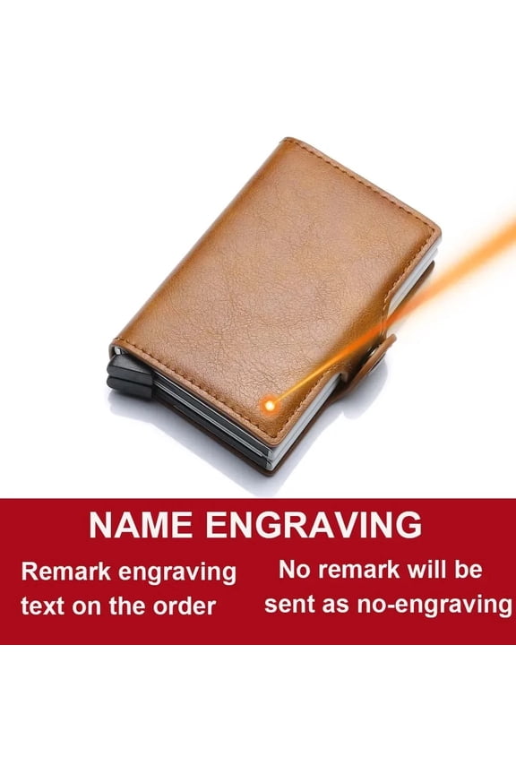Engraving Name Carbon Fiber Mini Pop Up Wallet Custom Gift Rfid Card High Quality Men Wallets 12 Card Holders Small Money Bag
