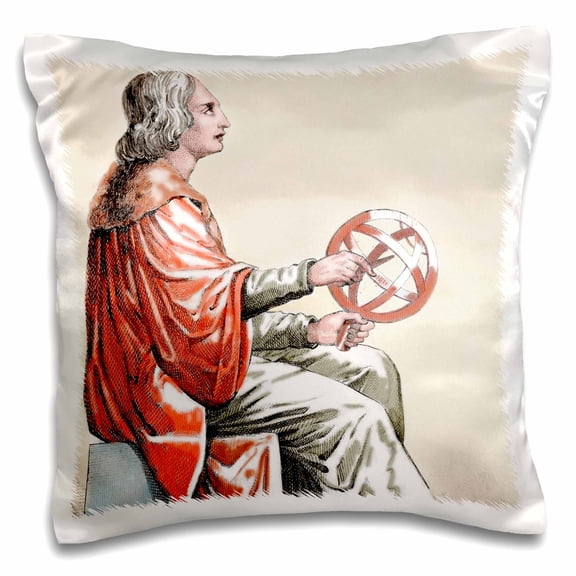 3drose, Engraving, Nicolaus Copernicus, Astronomer, Historical Art - Hi12 Pri0282 - Prisma, 16x16 inch Pillow Case