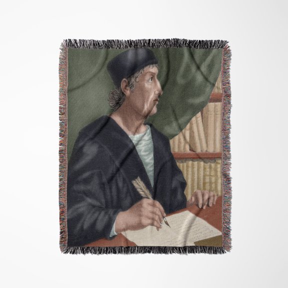 Engraving Of Elio Antonio De Nebrija, Historical Art - Hi12 Pri0280 - Prisma, Woven Blanket