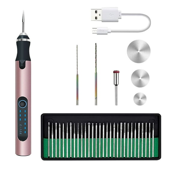 Engraving Pen Cordless Rotating Tool Rechargeable Engraving Pen Metal Wood Glass Jewelry Engraving Pen 3 Speed Adjustment Overheating P Rotection