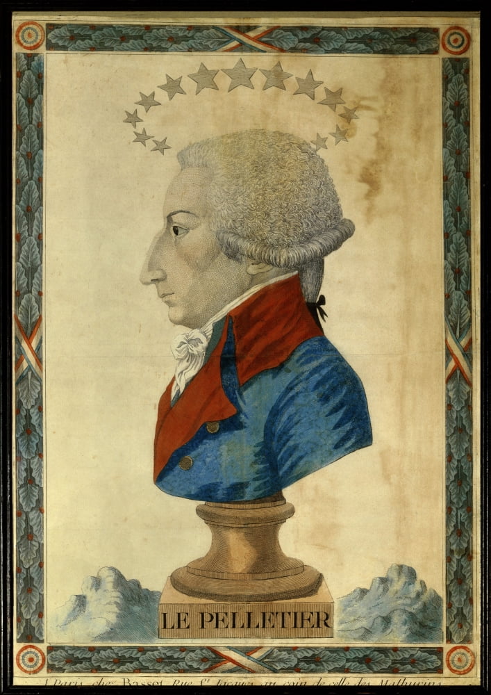 Engraving Portrait De Le Pelletier De Saint Fargeau ( 1760 - 1793 ) ( Eau Forte Et Burin ) Paris Canvas Art - (18 x 24)