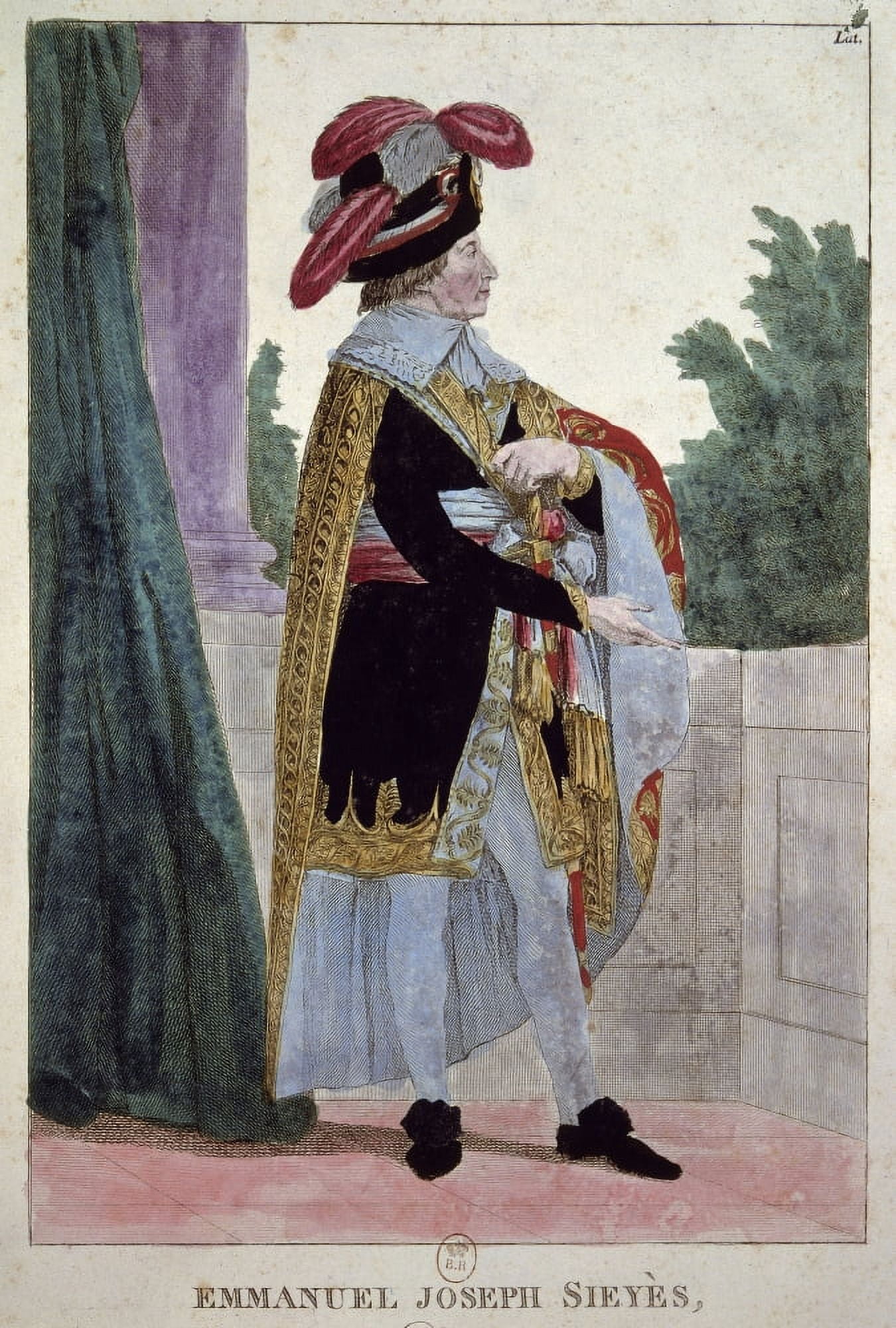 Engraving Portrait En Pied D Emmanuel Sieyes ( 1748 - 1836 ) Membre Du Directoire Paris Canvas Art - (18 x 24)