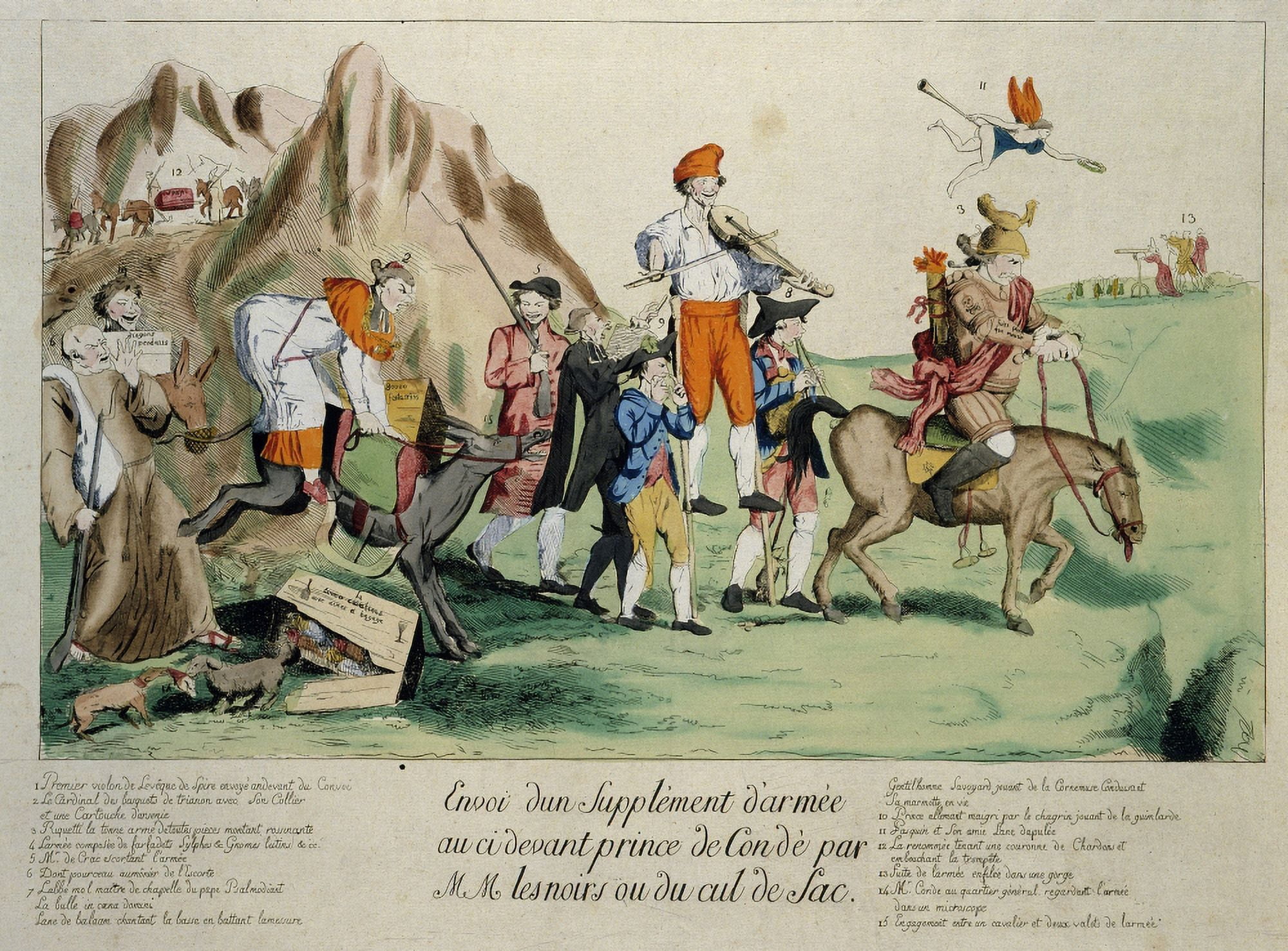 Engraving Satire Contre Le Clerge Paris Canvas Art - (36 x 24)