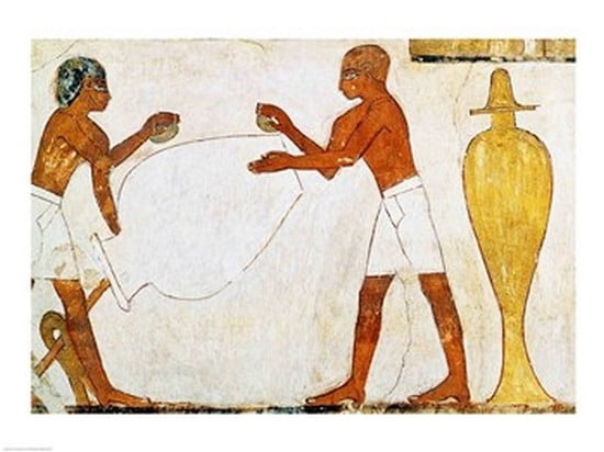 Engraving and polishing vases in gold and silver from the Tomb of Rekhmire Canvas Art - (36 x 24)