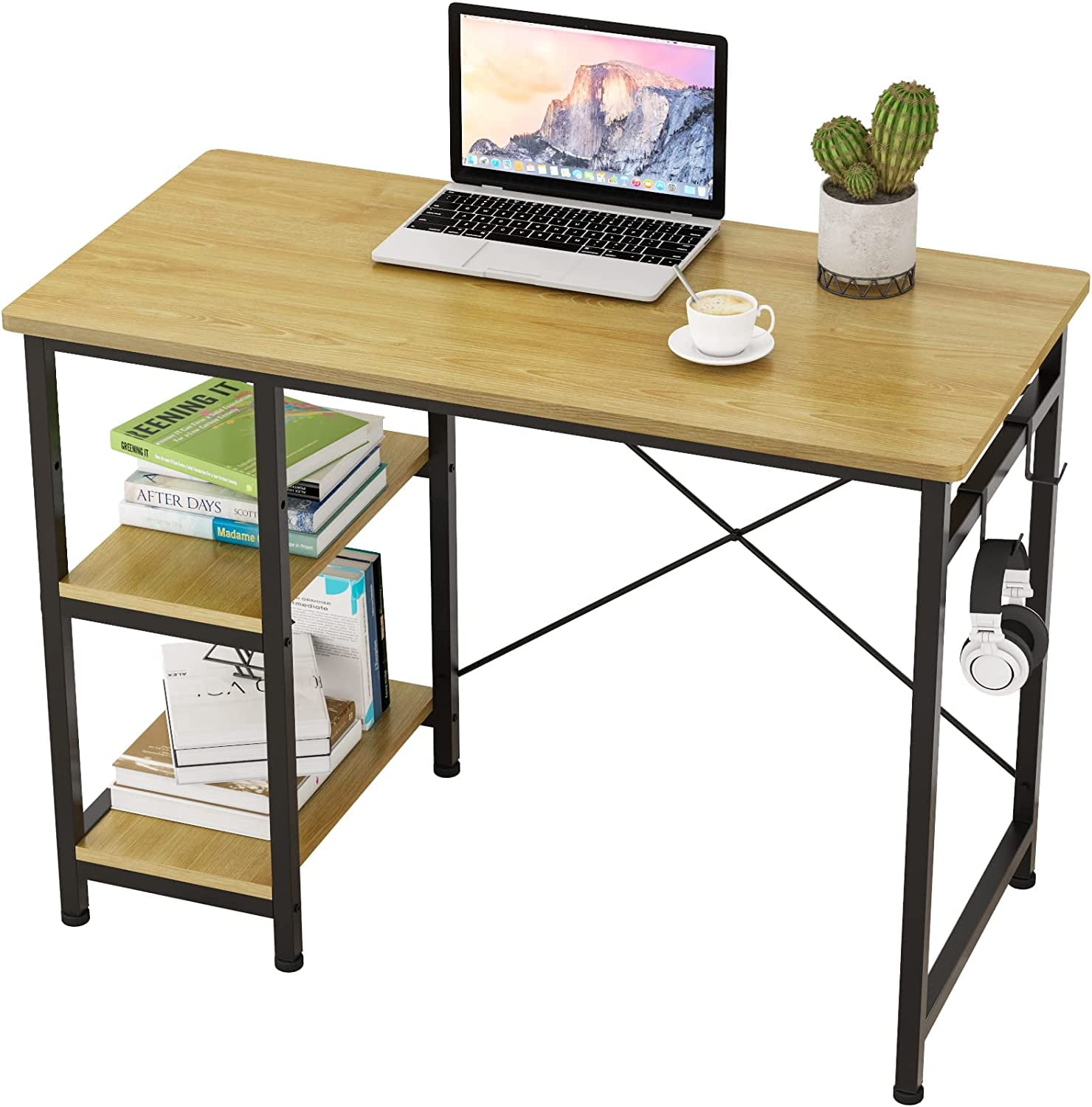 Engriy Writing Computer Desk 47" Home Office Study Desk with 2 Storage